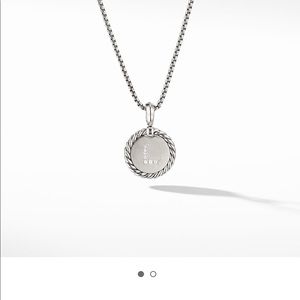 David Yurman initial neck with diamonds